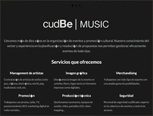 Tablet Screenshot of cudbemusic.com